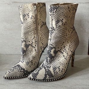 Snake Print Booties